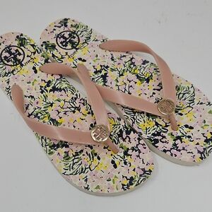 Tory Burch Pink Floral Women's Sandals 10M